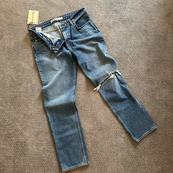 GRLFRND Distressed Straight Leg Jeans - Picture 2 of 4